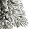 5ft. Pre-Lit Winter Flocked Leaning Artificial Christmas Tree in Decorative Planter, White LED Lights